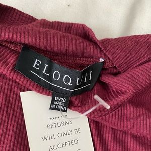 Eloquii Mock Neck Long Sleeve Shirt